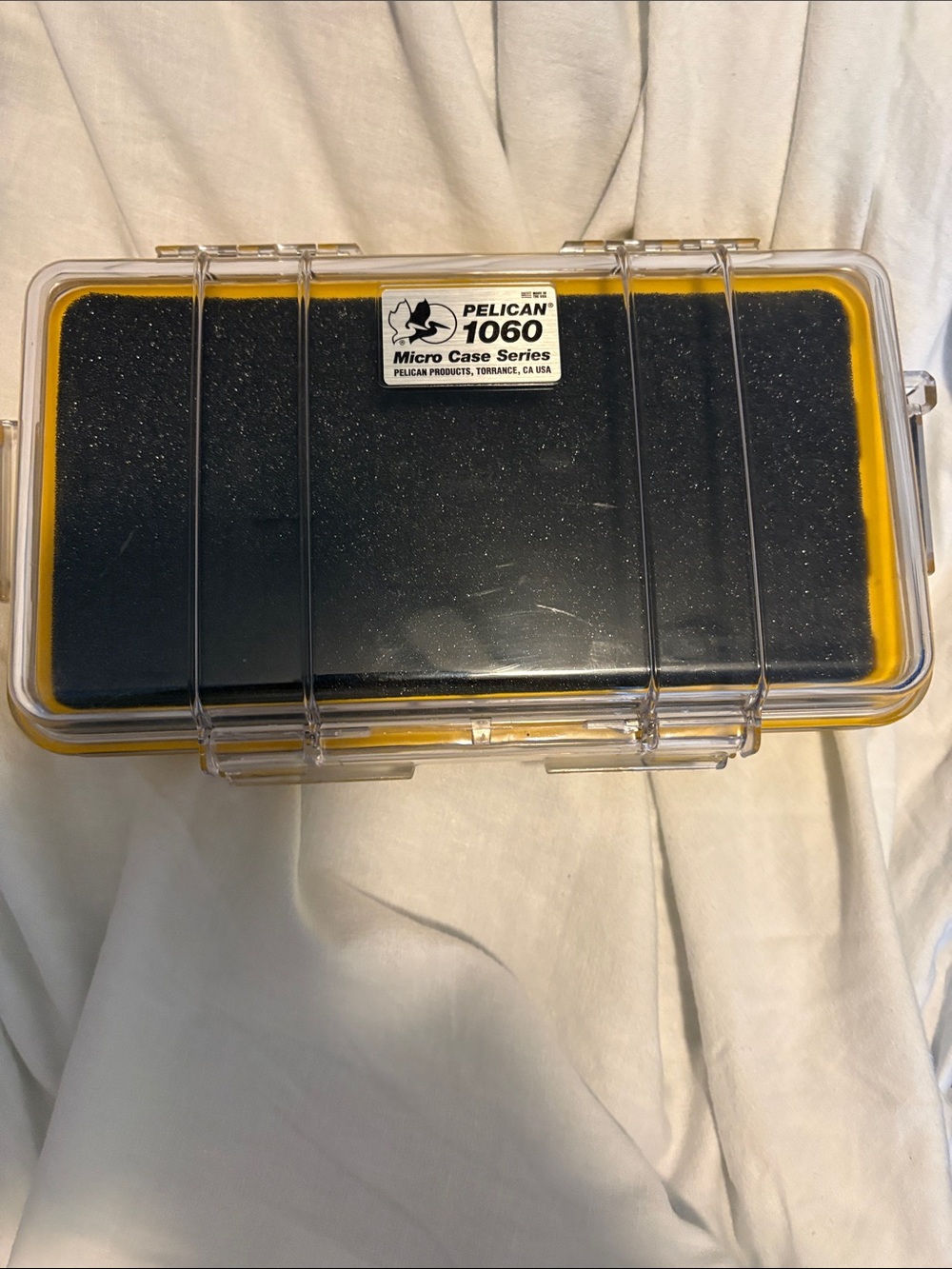 Pelican 1060 Micro Case - Yellow/Clear Protective Case